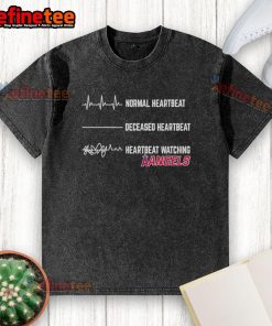 Official Normal Heartbeat Deceased Heartbeat Watching Angels T-Shirt featuring a unique design for heart health awareness.