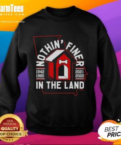 Official Georgia Bulldogs Football sweatshirt featuring 'Nothin Finer In The Land' logo, perfect for fans and game day attire.