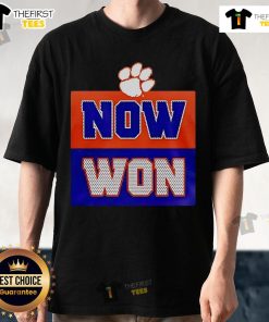 Official Now Won Dabo Swinney Tigers One 2025 T-Shirt featuring vibrant graphics and team logo for fans.