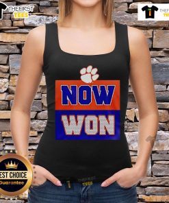 Official Now Won Dabo Swinney Tigers One 2025 Tank Top showcasing team pride and style for fans.