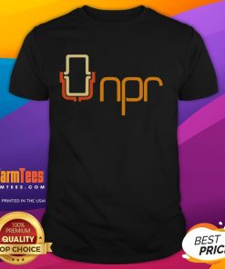 Official NPR 70's Mic Logo T-Shirt featuring vintage design and iconic microphone graphic, perfect for radio lovers.
