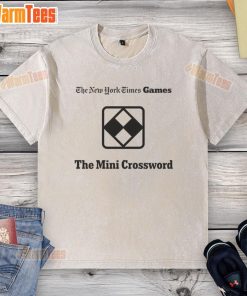 Official NYT Mini Crossword washed t-shirt featuring a stylish design for fans of The New York Times Games.