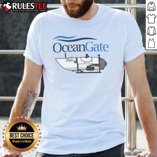Official Oceangate Titan Submersible Disaster T-Shirt featuring Titanic wreck design, perfect for adventure enthusiasts.