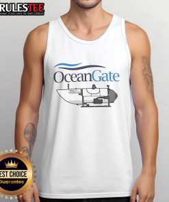 Official OceanGate Titan submersible disaster adventure tank top featuring the Titanic wreck and lost submarine design.