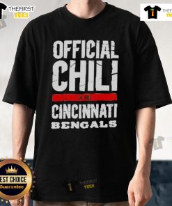 Official Cincinnati Bengals Chili T-Shirt featuring team logo and vibrant colors perfect for game day attire.