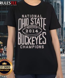 Official Ohio State Buckeyes National Champions 2014 ladies tee featuring team logo and stylish design for fans.