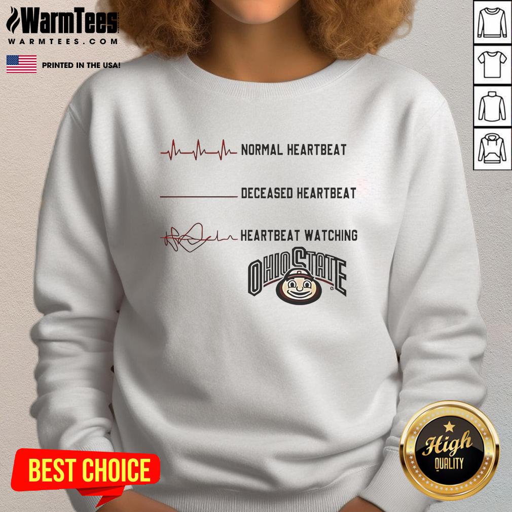 Official Ohio State Buckeyes Ncaa Heartbeat Watching Match Sweatshirt Official Ohio State Buckeyes NCAA Heartbeat Watching Match Sweatshirt in scarlet, perfect for game day and fans.