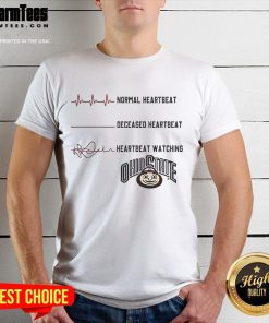 Official Ohio State Buckeyes NCAA Heartbeat Watching Match T-Shirt featuring team colors and logo for fans.