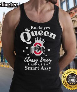 Official Ohio State Buckeyes tank top featuring 'Classy, Sassy, and a Bit Smart Assy' design for fans.
