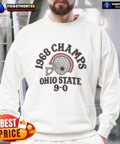 Official Ohio State National Champs 1968 9-0 Sweatshirt featuring vintage design and school colors, perfect for fans.