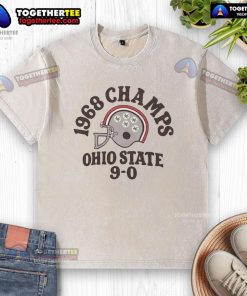 Official Ohio State National Champs 1968 9-0 washed t-shirt featuring vintage design and team colors.