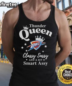 Official Oklahoma City Thunder tank top featuring 'Classy, Sassy, and a Bit Smart-Assy' design for stylish fans.