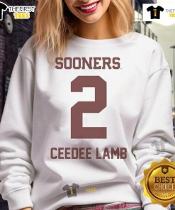 Official Oklahoma Sooners Football CeeDee Lamb 2 Sweatshirt featuring team colors and logo, perfect for fans.