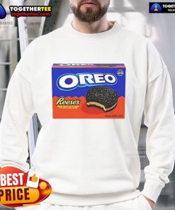 Official Oreo Reese's cookie flavor sweatshirt featuring a vibrant design and cozy fit, perfect for fans and cookie lovers.