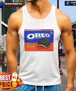 Official Oreo Reese's Cookie Flavor tank top featuring a vibrant design and logo, perfect for dessert lovers and fans.