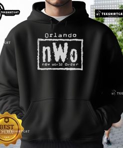 Official Orlando nWo New World Order Hoodie featuring bold logo design, perfect for wrestling fans and collectors.