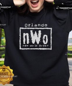 Official Orlando nWo New World Order sweatshirt featuring bold logo design and comfortable fit for wrestling fans.
