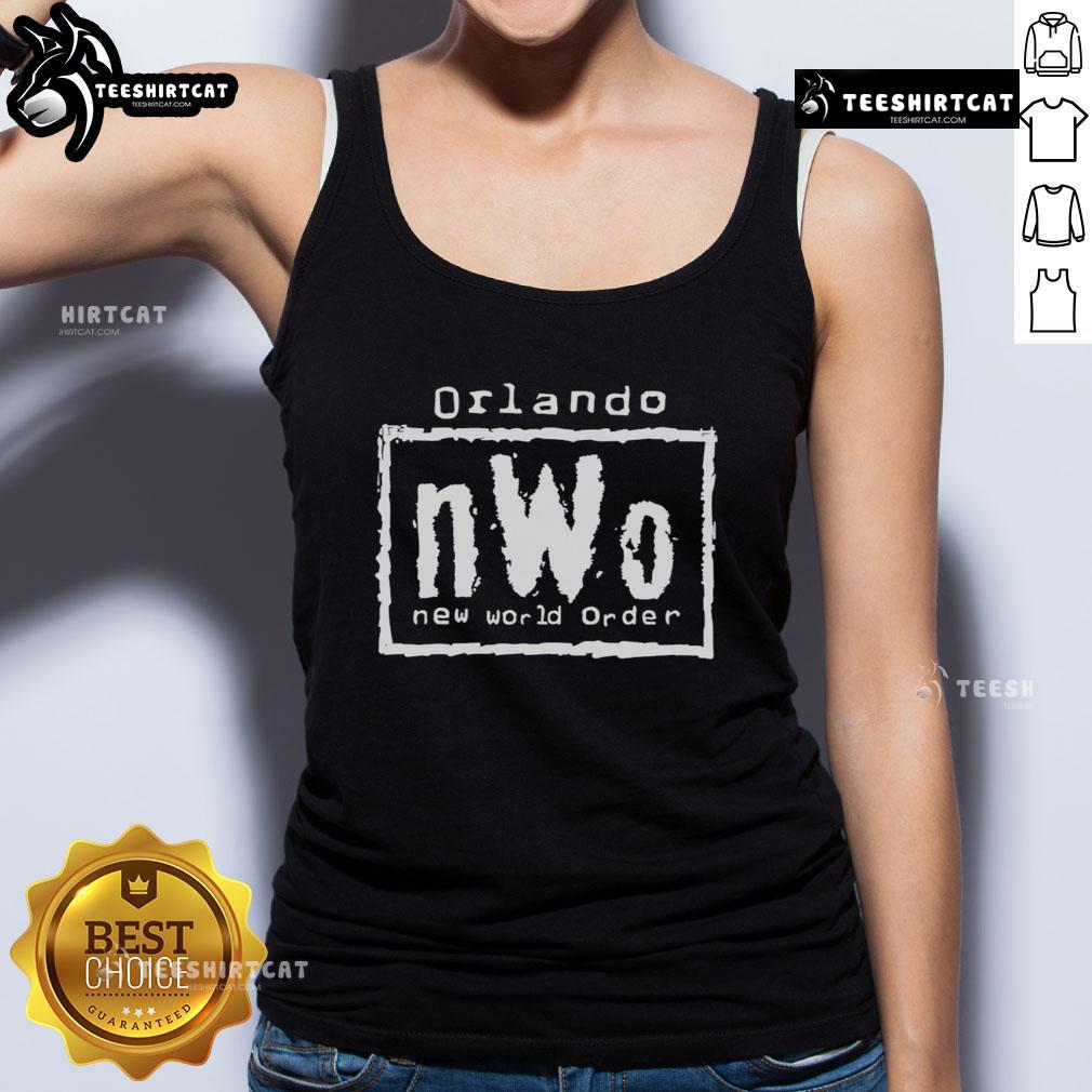 Official Orlando Nwo New World Order Tank Top Official Orlando nWo New World Order tank top featuring bold logo design, perfect for wrestling fans and collectors.
