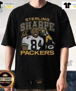 Official Packers Sterling Sharpe Signature T-Shirt featuring a bold design and team colors, perfect for fans and collectors.