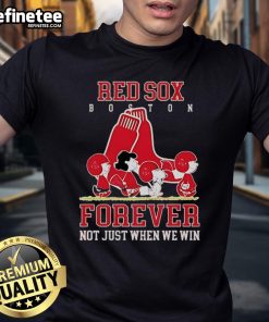 Alt Text: Official Peanuts Charlie Brown Snoopy Boston Red Sox T-Shirt celebrating baseball fandom, not just winning.