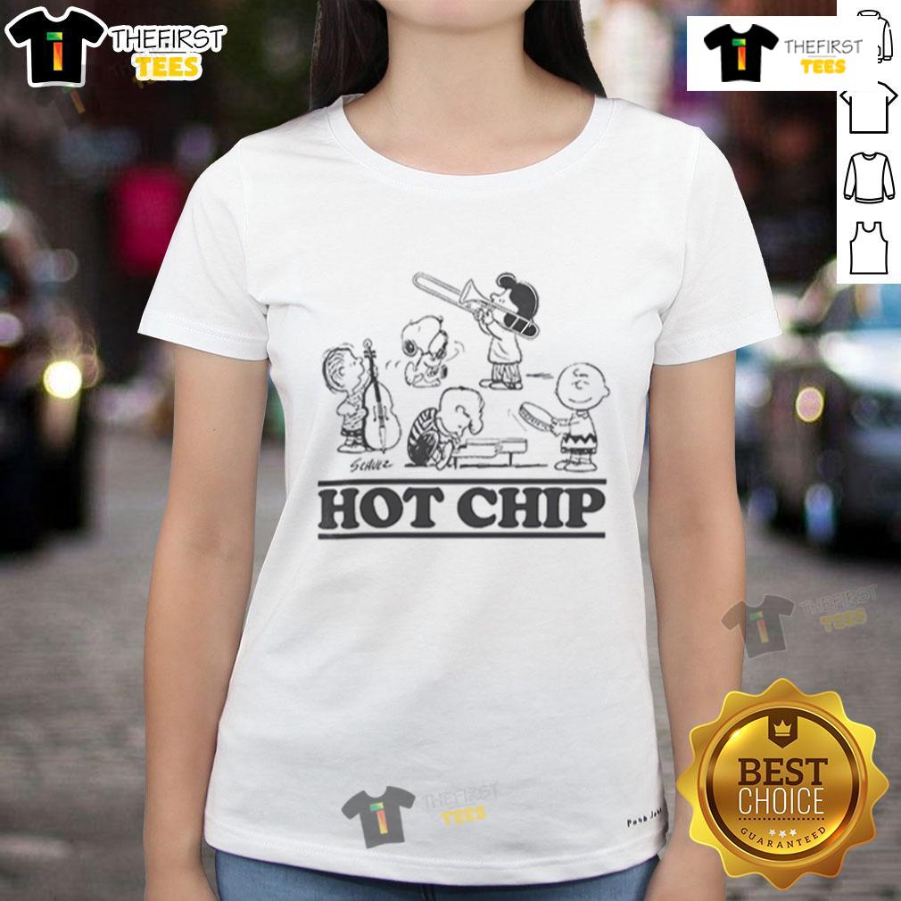 Official Peanuts X Hot Chip Over And Over Ladies Tee Alt Text: Official Peanuts X Hot Chip Over And Over Ladies Tee featuring colorful graphics and a stylish design perfect for fans.