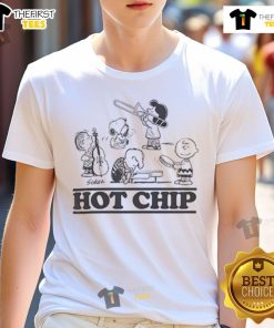 Official Peanuts X Hot Chip Over And Over T-Shirt featuring iconic Peanuts characters in vibrant colors and unique design.