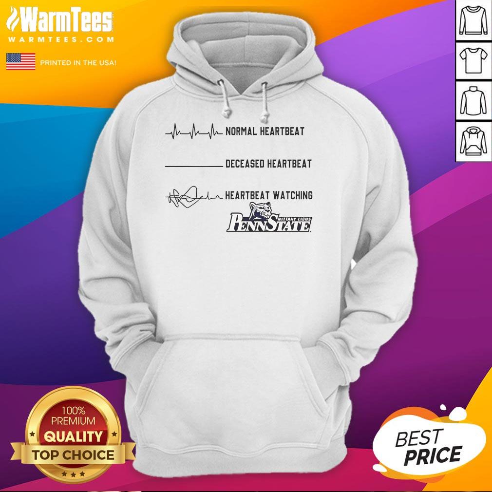 Official Penn State Nittany Lions Ncaa Heartbeat Watching Match Hoodie Official Penn State Nittany Lions NCAA hoodie featuring heartbeat design, perfect for game day and fan apparel.