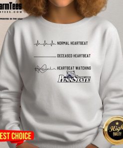 Official Penn State Nittany Lions NCAA Heartbeat Watching Match Sweatshirt in navy blue, perfect for game day attire.