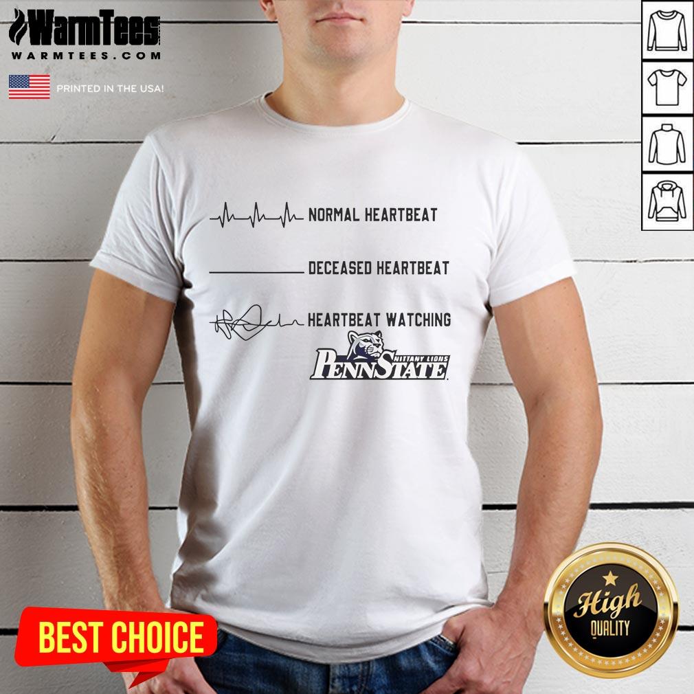 Official Penn State Nittany Lions Ncaa Heartbeat Watching Match T Shirt Official Penn State Nittany Lions NCAA Heartbeat Watching Match T-Shirt featuring vibrant team colors and logo design.