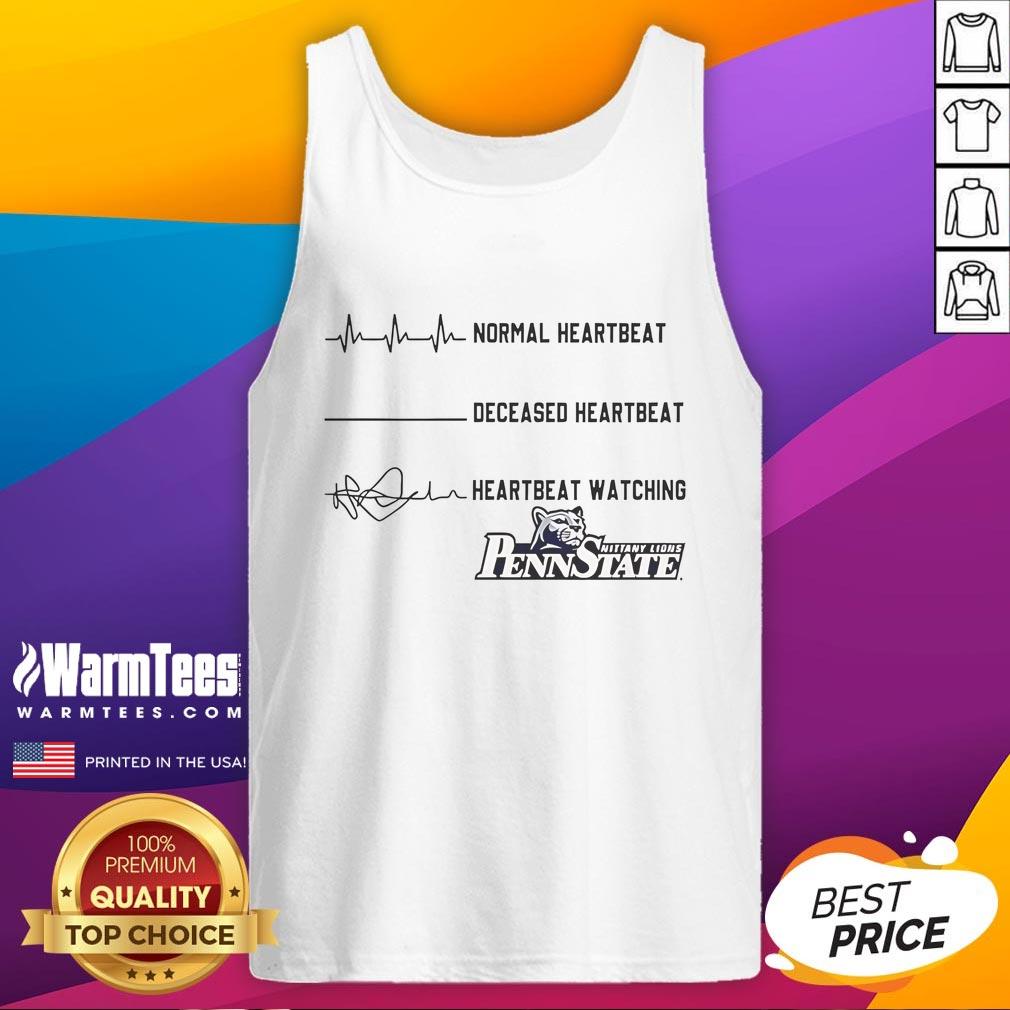 Official Penn State Nittany Lions Ncaa Heartbeat Watching Match Tank Top Official Penn State Nittany Lions NCAA heartbeat tank top for game day, featuring vibrant team colors and logo.