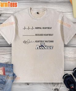 Official Penn State Nittany Lions NCAA heartbeat watching match washed t-shirt in blue, perfect for game day.