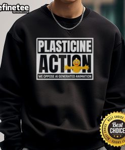 Official Plasticine Action Vintage Sweatshirt in a stylish design, perfect for retro fashion enthusiasts.