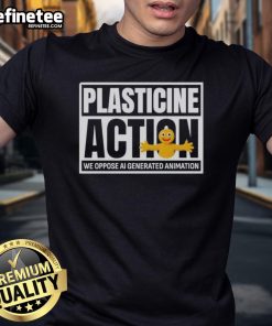 Official Plasticine Action Vintage T-Shirt featuring retro design and vibrant colors, perfect for nostalgic fashion lovers.