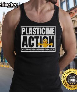 Official Plasticine Action Vintage Tank Top featuring a retro design, perfect for casual wear and fans of vintage style.