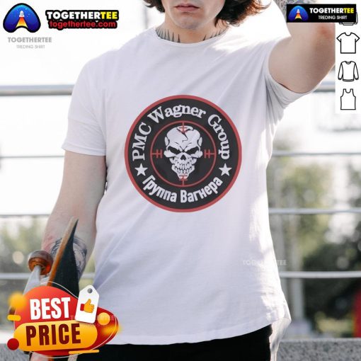 Official PMC Wagener Group Pynna Barhepa Skull T-Shirt featuring unique skull design on a stylish black tee.