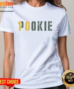 Alt Text: Official Pookie 10 Jordan Love Green Bay Packers ladies tee in green, perfect for female fans and game day attire.