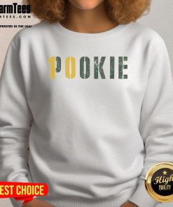 Official Pookie 10 Jordan Love Green Bay Packers sweatshirt in green, featuring team logo and stylish design for fans.