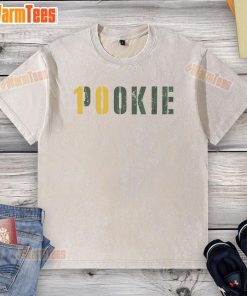 Official Pookie 10 Jordan Love Green Bay Packers washed t-shirt featuring vibrant team colors and a comfortable fit.