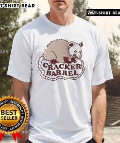 Official Possum Cracker Barrel T-Shirt featuring a playful possum design, perfect for fans of unique country apparel.