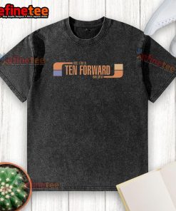 Official Premium Ten Forward Bar Crew NCC-1701-D Washed T-Shirt featuring a stylish design for Star Trek fans.