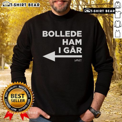 Alt Text: Official Princess Isabella wearing Bollede Ham I Gar sweatshirt, showcasing royal style and casual fashion.
