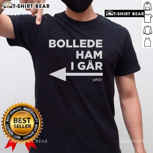 Alt Text: Official Princess Isabella proudly wears a Bollede Ham I Gar T-shirt, showcasing her unique style and personality.