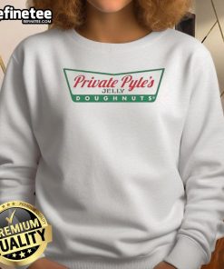 Official Private Pyle's Jelly Doughnuts logo sweatshirt featuring a vibrant design and cozy fabric for casual wear.