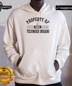 Alt Text: Official Tecumseh Indians Athletic Department hoodie featuring logo and vibrant colors, perfect for sports fans.