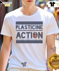 Official protester arrested wearing a Plasticine Action T-Shirt during a rally advocating for environmental change.