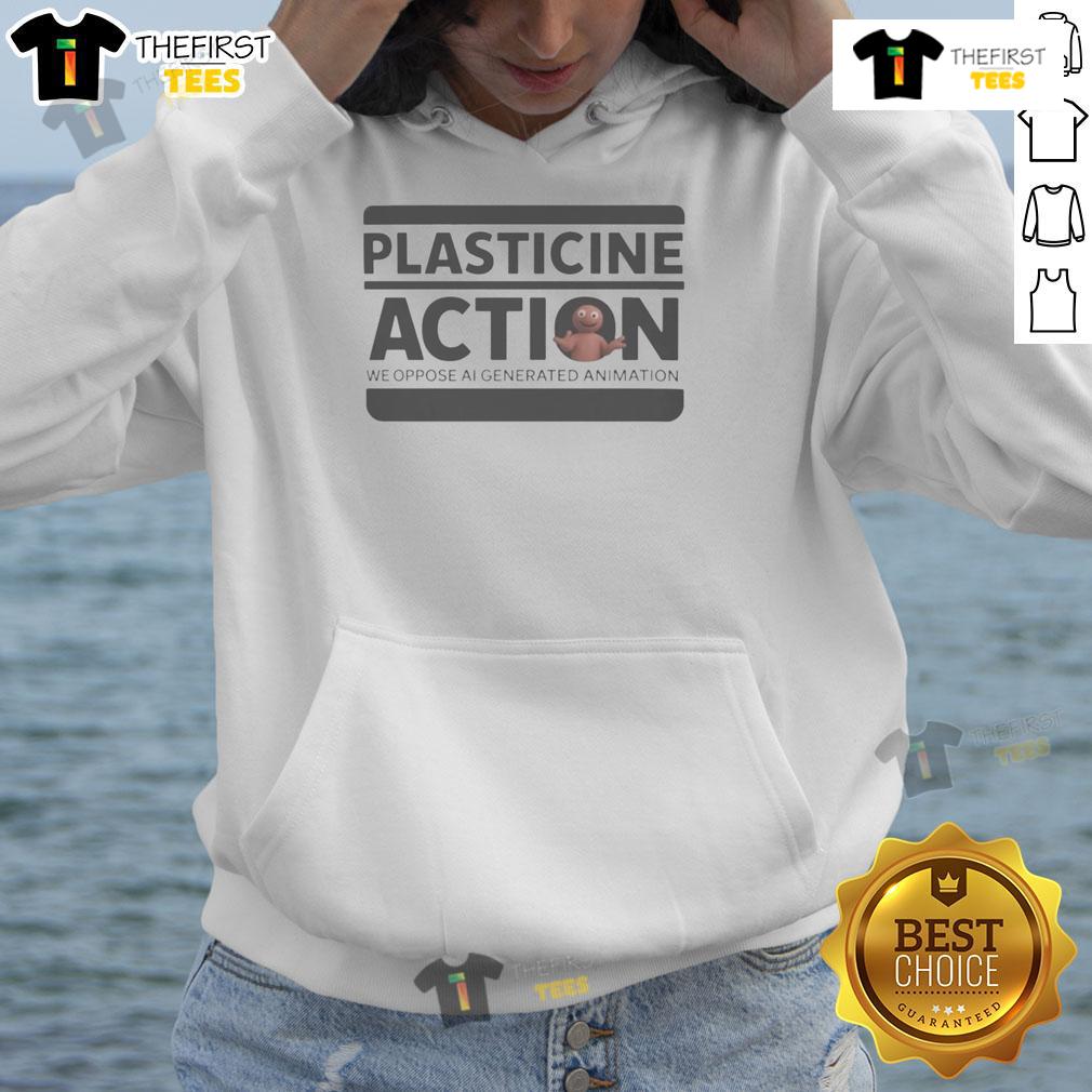 Official Protests Plasticine Action Hoodie Alt Text: Official Protests Plasticine Action Hoodie featuring a bold design, perfect for eco-conscious activists and stylish supporters.