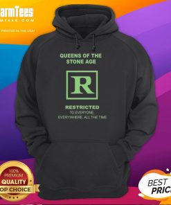 Official Queens of the Stone Age Store Rated R Hoodie featuring bold logo design, perfect for fans of the band.