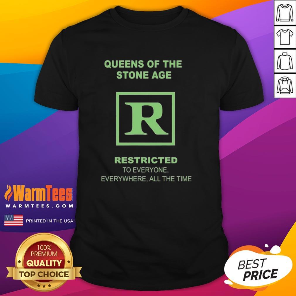Official Queens Of The Stone Age Store Rated R T Shirt Alt Text: Official Queens Of The Stone Age Store Rated R T-Shirt featuring bold graphic design and premium fabric for fans.