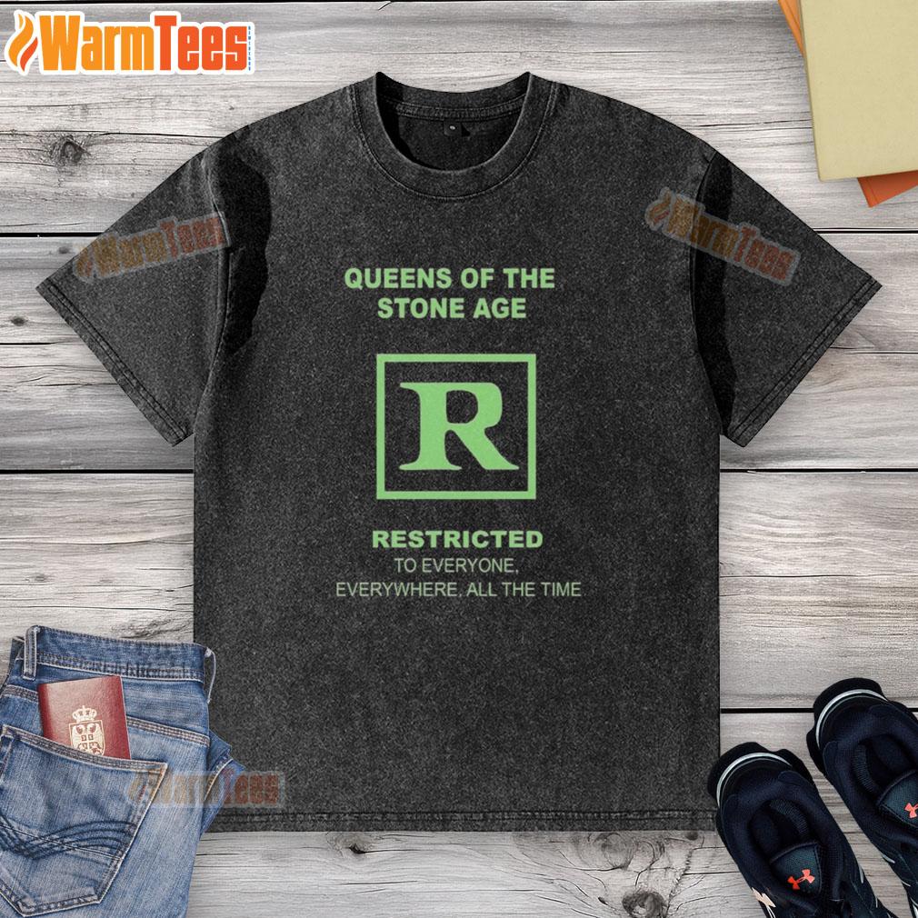 Official Queens Of The Stone Age Store Rated R Washed T Shirt Official Queens of the Stone Age Store Rated R Washed T-Shirt featuring band logo design and vintage style.