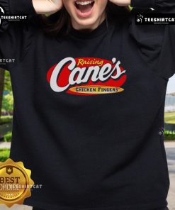 Alt Text: Official Raising Cane's Chicken Fingers sweatshirt featuring logo, stylish design, and cozy fabric for fans.